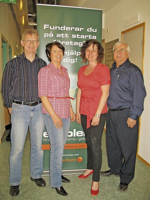 Kenneth Johnsson, Ann Karlsson, Agneta Wenell och Leif Berggren, Etablera i Gävle, ger företagen verktyg för en lyckad start.