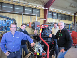 Samling kring Järnhästen, längst fram Stig Nordstrand (Søvde) och Martin Eklund (Duell)